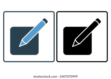 icono de edición. icono relacionado con la web básica y la interfaz de usuario. adecuado para sitio web, aplicación, interfaces de usuario, imprimible, etc. estilo de icono sólido. diseño de vector simple editable