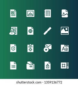edit icon set. Collection of 16 filled edit icons included Editor, File, Font, Favorite, Image, Files