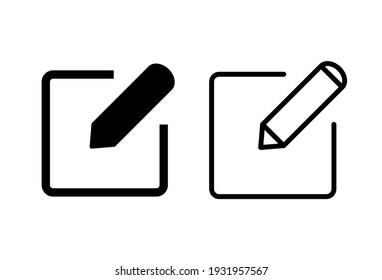 Edit icon set. edit document icon. edit text icon. pencil. sign up