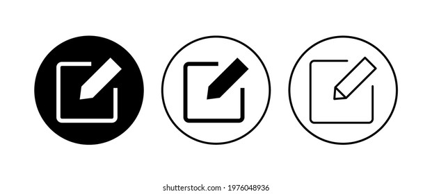 Edit icon set. edit document icon. edit text icon. pencil. sign up