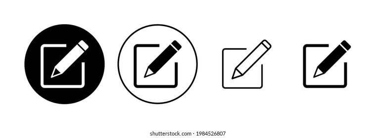 Edit icon set. edit document icon. edit text icon. pencil. sign up