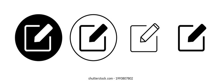 Edit icon set. edit document icon. edit text icon. pencil. sign up