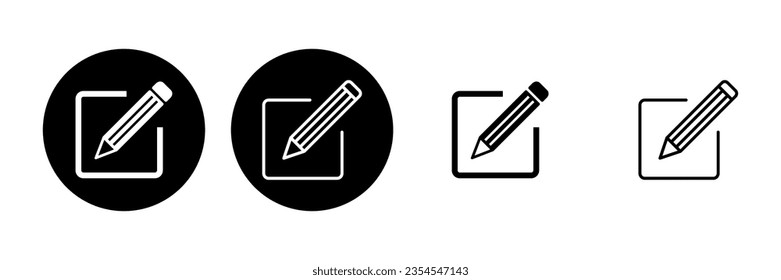 Edit icon set. edit document icon. edit text icon. pencil. sign up