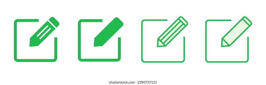 Edit icon set. edit document icon. edit text icon. pencil. sign up