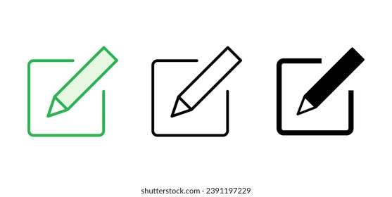 Edit icon set. edit document icon. edit text icon. pencil. sign up
