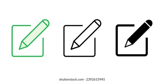 Edit icon set. edit document icon. edit text icon. pencil. sign up