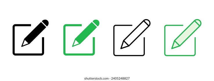 Edit icon set. edit document icon. edit text icon. pencil. sign up
