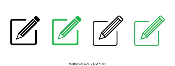 Edit icon set. edit document icon. edit text icon. pencil. sign up