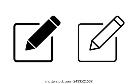 Edit icon set. edit document icon. edit text icon. pencil. sign up