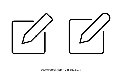 Edit icon set. edit document icon. edit text icon. pencil. sign up