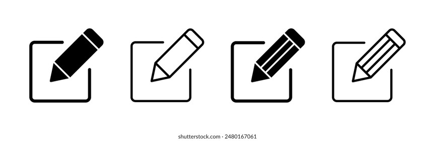 Edit icon set. edit document icon. edit text icon. pencil. sign up