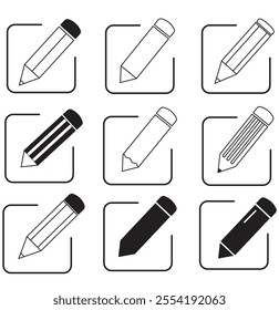 Edit icon set. edit document icon. edit text icon. pencil. sign up . 333