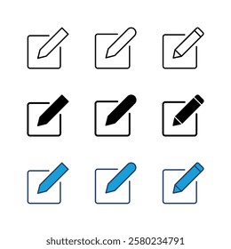 Edit icon set. edit document icon. edit text icon. pencil. sign up