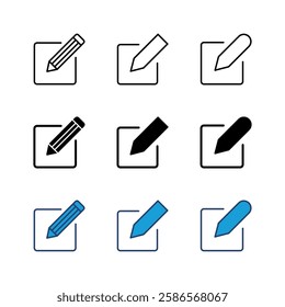 Edit icon set. edit document icon. edit text icon. pencil. sign up