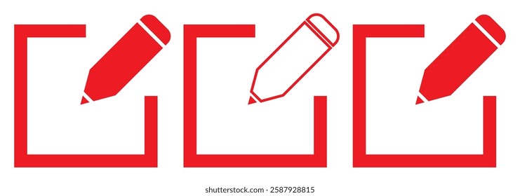 Edit icon set. edit document icon. edit text icon. pencil. sign up