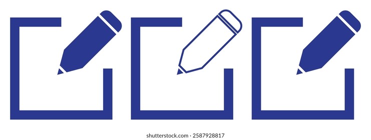Edit icon set. edit document icon. edit text icon. pencil. sign up