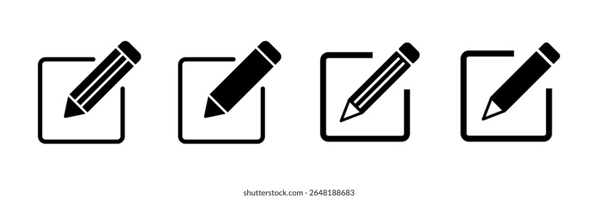 Edit icon set. edit document icon. edit text icon. pencil. sign up