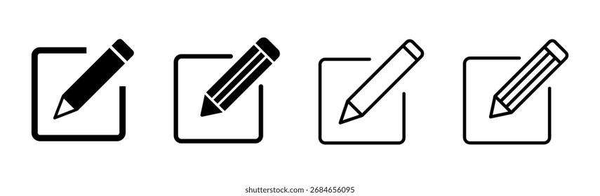 Edit icon set. edit document icon. edit text icon. pencil. sign up