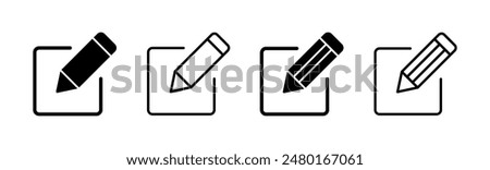 Edit icon set. edit document icon. edit text icon. pencil. sign up