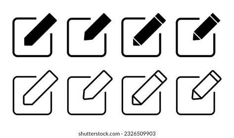 Edit icon set illustration. edit document sign and symbol. edit text icon. pencil. sign up