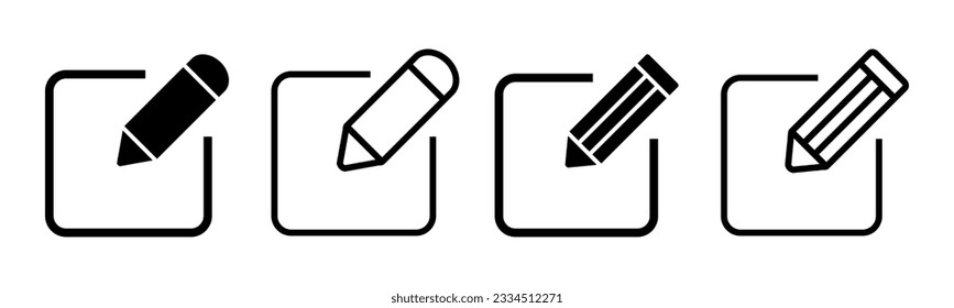 Edit icon set illustration. edit document sign and symbol. edit text icon. pencil. sign up