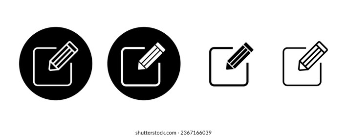 Edit icon set illustration. edit document sign and symbol. edit text icon. pencil. sign up