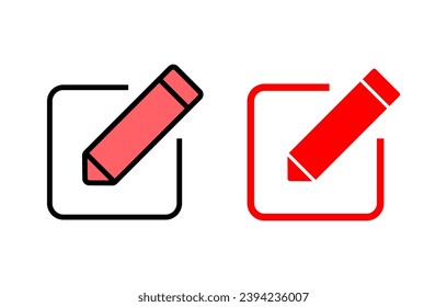 Edit icon set illustration. edit document sign and symbol. edit text icon. pencil. sign up