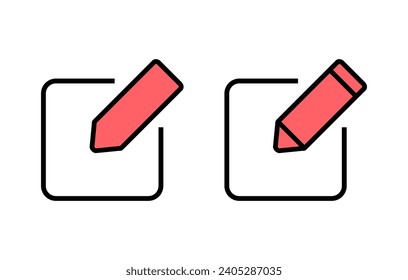 Edit icon set illustration. edit document sign and symbol. edit text icon. pencil. sign up