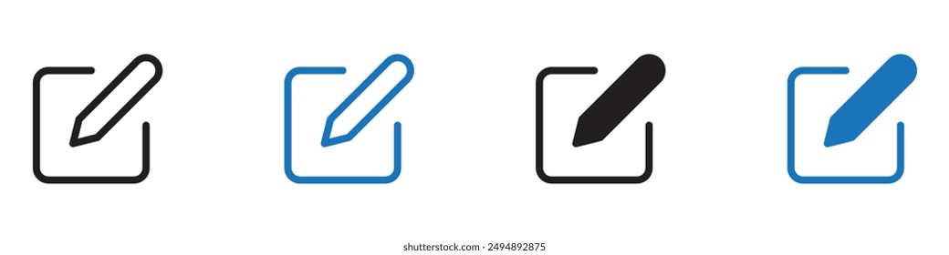 Edit icon Set outline line set sign for web app