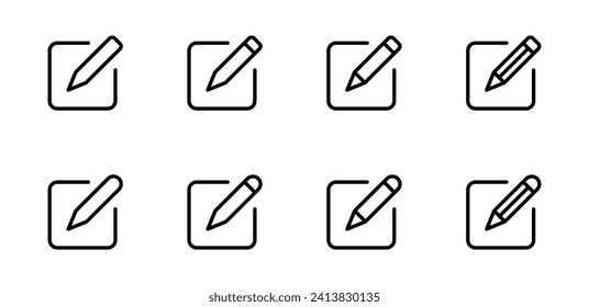 Edit icon set. Pencil icon, sign up icon vector illustration
