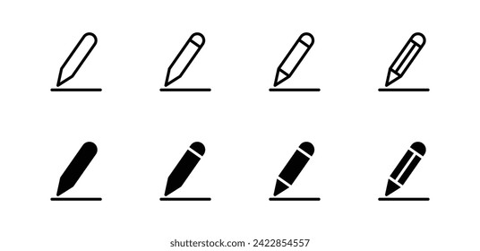 Edit icon set. Pencil icon, sign up icon vector illustration