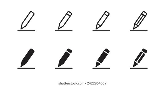 Edit icon set. Pencil icon, sign up icon vector illustration