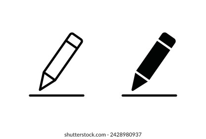 Edit icon set. Pencil icon, sign up icon vector illustration
