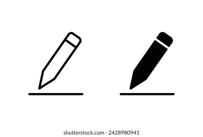 Edit icon set. Pencil icon, sign up icon vector illustration