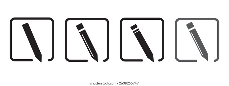 Edit icon set. Pencil icon, sign up icon vector illustration