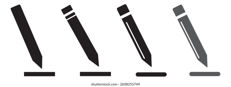 Edit icon set. Pencil icon, sign up icon vector illustration