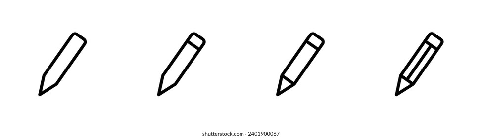 Edit icon set. Pencil icon vector illustration