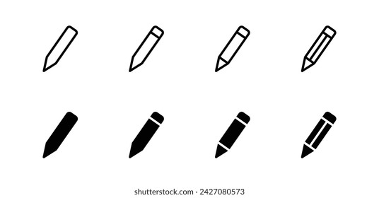 Edit icon set. Pencil icon vector illustration