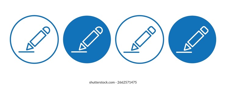 Edit Icon Set. Edit text icon. Pencil. sign up. Vector set of edit icons in different styles for apps, websites, writing tools, blog platforms, and UI UX interfaces, editing, documentation vector.