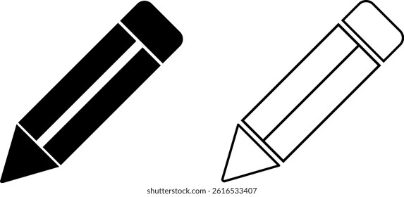Edit icon set. text symbol. Pencil sign