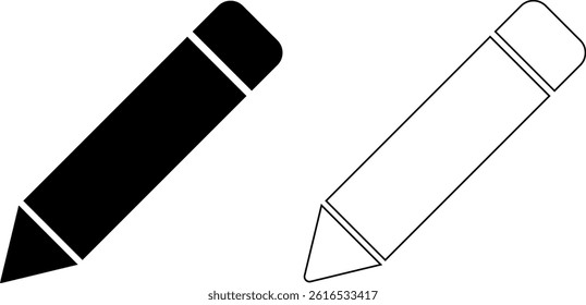 Edit icon set. text symbol. Pencil sign