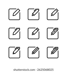 Edit icon set. Edit icon vector.
