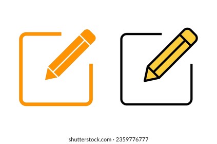 Edit icon set for web and mobile app. edit document sign and symbol. edit text icon. pencil. sign up