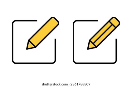 Edit icon set for web and mobile app. edit document sign and symbol. edit text icon. pencil. sign up