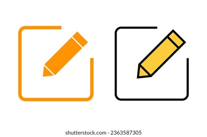 Edit icon set for web and mobile app. edit document sign and symbol. edit text icon. pencil. sign up