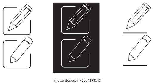 Edit icon set for web and mobile app. edit document sign and symbol. edit text icon. pencil. sign up . 333