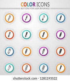 Edit icon set for web sites and user interface
