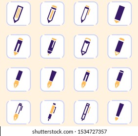 Edit icon set for web sites and user interface