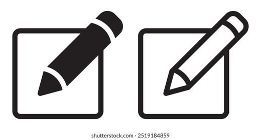 Edit icon, Edit sign and symbol vector. Pencil icon.