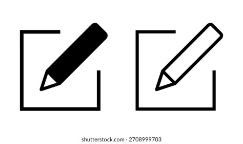 Edit icon symbol for apps and websites. edit document sign and symbol. edit text icon. pencil. sign up
